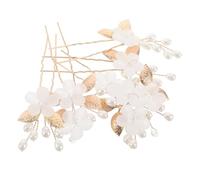 HAPINARY 5pezzi Forcine per Capelli in Metallo Forma di U Motivi Floreali e Perle Adatte per Sposi Damigelle e Servizi Fotografici per Creare Acconciature Eleganti e Sicure