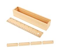 HAPINARY 5pezzi Scatola Portaoggetti in Legno Con Cassetto Scorrevole Astuccio Per Cancelleria Portapenne Per Scuola e Ufficio Organizzatore Di Piccoli Oggetti Per Studenti e Professionisti