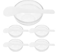 HAPINARY 5sets Ciotola in Vetro Per Mescolare Maschere Te Per Essenziali e Maschere Facciali Ciotole Piccole e Trasparenti Per