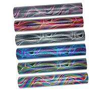 HAPINARY 6 Fogli Vinile Glitter Termoadesivo Trasferimento Calore Vinile Permanente Fai Da Te Magliette Cappelli Abbigliamento