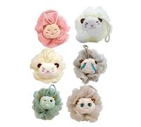 HAPINARY 6 Palline Da Doccia Cartoni Animati E Fiori Sfere Da Bagno Cordino Accessori Doccia Morbide E Ricche Di Schiuma Per Famiglia E Viaggio