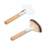 HAPINARY 6 Pennelli Per Cipria In Polvere Libera, Pennelli Per Il Trucco, Strumenti Per Il Trucco, Ventaglio Per Il Viso, Pennelli Per Il Trucco Del ... Con Manico Corto, Pennelli Per