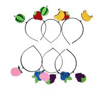 HAPINARY 6 Pezzi Cerchietti Frutta Estivi per Feste con Design Unico e Colori Vivaci Accessori Comodi e Morbidi per Adulti Perfetti per Decorazioni Party e Shooting Fotografici
