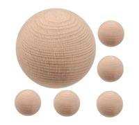 HAPINARY 6 Pezzi Palline Croquet in Legno Massello Non Verniciate per Giochi da e Prato Palline in Legno per Attività all Aperto e Hobby Pittura Portatile per Divertimento in Famiglia