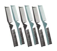 HAPINARY 6 Pezzi Pettini e Spazzole Pieghevoli da Viaggio Design Doppia Faccia Compatti e Portatili Strumenti Styling per Capelli con Custodia Rigida per Uomo e Donna Colori Verde Scuro e