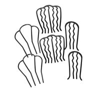 HAPINARY 6 Pezzi Pettini Laterali A Forma Di U Forcina Per Chioma Francese Twist Pettini Laterali in Metallo Nero Per Chioma Updos Strumento Styling Donne Ragazze