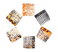 HAPINARY 6 Pezzi Pettini Laterali Francesi Stile Leopardo Pettini Antistatici per Capelli Spessi Ricci e Mossi Fermagli Moda per Donne Ragazze Accessori Portatili per Acconciature