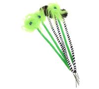 HAPINARY 6 Pezzi Steli Floreali Bulbo Oculare Verde e Nero Peloso per Decorazioni Halloween Casa Infestate Centrotavola Spettrali Ghirlande Fai da Te e Ornamenti Alberi Spaventosi