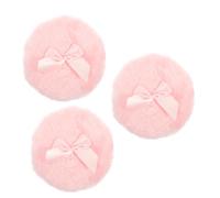 HAPINARY 6 Pz Soffio Di Polvere Per Bambini Piumino Per Fondotinta in Polvere Fiocchi Per Bambini Braccialetti Di Gelatina Per Bambini Soffice Piumino Da Cipria Trucco Soffio Peluche Rosa