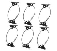 HAPINARY 6 Set Ancoraggio anticaduta cinghia per mobili per Anchor di mobili a prova di cinghia di mobili antittip Cinghie di sicurezza TV sicurezza portamobili Metallo Nero