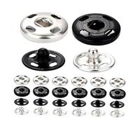 HAPINARY 60 Pezzi Bottoni Pressione Metallici Invisibili per Cucito Chiusure Resistenti per Abbigliamento Camicie Cappotti e Pantaloni per Progetti Fai da Te