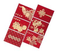 HAPINARY 60 Pezzi Buste del festival di Buste di denaro per il Capodanno cinese in contanti Red Welve per il nuovo anno