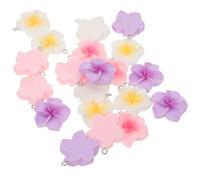 HAPINARY 60 Pezzi Ciondoli in Resina a Forma di Fiore Plumeria Cinque Petali Leggeri e Versatili Design Estivo Tropicale Colorato per Creazioni di Gioielli e Portachiavi