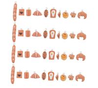 HAPINARY 60 pezzi Ciondoli Resina per Creazione Gioielli Simulazione Torte e Pane per Collane Bracciali e Fai da Te