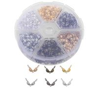 HAPINARY 600 Pezzi End Buckle For Jewelry Making Metal Bead Tip End Caps Iron Knot Covers For DIY Bracelets And Necklaces Easy Integration With Multiple Chain Professional Crimp Finish