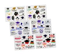 HAPINARY 6fogli Adesivi Per Laurea Adesivi Decorativi Per Decalcomanie Per Tocchi Laurea Stelle Diplomi e Certificati Per Feste