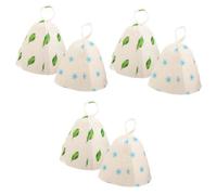 HAPINARY 6pezzi Cappello Sauna Feltro Spesso Accessori Per Sauna Donna Design Elegante Con Foglie e Fiocchi Di Comfort e Resistenza Per Bagni e Parchi Benessere