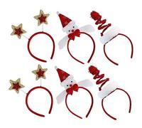 HAPINARY 6pezzi Cerchietto Natalizio Forma Di Albero Di Natale Fascia Per Capelli Pupazzo Di Copricapo Per Feste Natalizie Cerchietto Per Costumi e Regali Di Natale