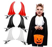 HAPINARY 6pezzi Clip Per Corna Di Demone Accessori Per Halloween Leggera Decorazioni Per Cosplay e Feste Colori