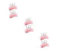 HAPINARY 6pezzi Eleganti Accessori Per Con Rete Tre-dimensionale e Diamanti Per Bambine Di Fermagli Per Rosa