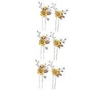 HAPINARY 6pezzi Fermagli Per Forma Fiori Per Sposa Accessori Eleganti Per Matrimonio e Prom Decorazioni Per Acconciature Floreali
