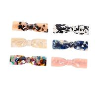 HAPINARY 6pezzi Fermaglio Per Capelli Fiocchetto e Nodo Di Forcina Per Ragazza e Donna Decorativo in Acetato Leggero e Resistente