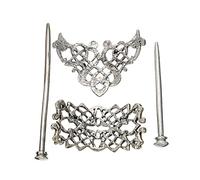 HAPINARY 6pezzi Fermaglio Per Viking Accessorio Retro Per e Ragazze Decorazione Per Acconciature e Cerimonie