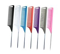 HAPINARY 6pezzi Pettine Topo in Plastica e Acciaio Pettine Per Cotonare Denti Per Separare i Anti-attrito e Resistente Alle Cadute Adatto Per Styling Dei Casa Salone