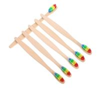 HAPINARY 6pezzi Spazzolini Bamboo Setole Morbide Per Viaggio Spazzolini Naturali Portatili Per Orale Hotel e Campeggio Colori