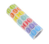 HAPINARY 7 Etichette Adesive Removibili Giorni Della Settimana di Etichette Colorate Dot Sticker per Organizzazione Calendari e Scadenze Facili da Applicare e Rimuovere per Uso
