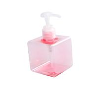 HAPINARY 8.4oz Dispenser Per Shampoo e Lozioni Plastica Trasparente Con Pompa Rosa Bottiglia Quadrata Ricaricabile Per Sapone Liquido e Cosmetici Perfetta Per Uso Bagno e Doccia