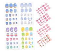 HAPINARY 8 Fogli Unghie Finte Ragazze Unghie Finte Carine Decorazioni Nail Art Ragazze