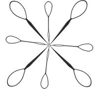HAPINARY 8 Pezzi Attrezzo le Trecce Chioma in Plastico Nero Ago per Chioma per Creare Acconciature Fai da Te per Feste e Danza