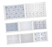 HAPINARY 8 Pezzi Carta Trasferimento Ceramica per Decorazione Sottosmalto Adesivi Blu e Bianco in Stile Porcellana Cinese Carta Argilla per Ceramica Te