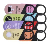 HAPINARY 8 Pezzi Cartello porta ufficio dell'ufficio ganci per pomelli per porte in pvc targa della porta cartelli per porte di uffici insegna sospesa reversibile