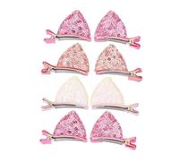 HAPINARY 8 Pezzi Fermagli Chioma Orecchie Gatto Paillettes Glitterate Adorabili Carini Comodi Indossare Divertimento Trucco Amante Fidanzata Moglie Amiche Materiale