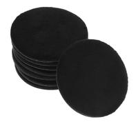 HAPINARY 8pezzi Puff Cipria Ultra Sottile in Pelle Pu Nero Morbido Tampone Per Cipria Viso Strumenti Trucco Femminili Riutilizzabili e Facili Da Pulire Per Ritocchi Rapidi