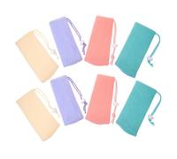 HAPINARY 8pezzi Sacchetti Per Sapone in Rete Portasapone Da Viaggio Custodie Per Saponette Sacchetti Per Sapone Esfoliante Per Doccia Cordoncino Per Appendere e Asciugare Facilmente