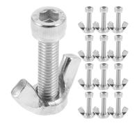 HAPINARY Accessori per Ceramica 14 Pezzi Viti e Bulloni Dadi a Farfalla in Metallo per Tornio Kit Completo Spilli per Progetti Tessili e Maglieria