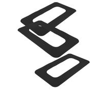 HAPINARY Adattatore per Scatola Pinna Paddle Board in PVC Nero, 3 Pezzi, per Surfboard e Longboard, Base di Ricambio Adesiva per riparazioni in Acqua