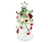 HAPINARY Albero Decorativo in Vetro a Forma di Cuore per San Valentino, Statuina Miniatura Elegante e Salvaspazio, per Decorazione Tavolo di Casa e Ristorante