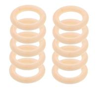 HAPINARY Anelli in Legno Naturale 10 Pezzi Per Macramè E Artigianato Fai Da Te Venature Uniche 4,5 Cm Per Creazioni Di Gioielli E Progetti Originali