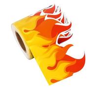 HAPINARY Bacheca Fiamme Artificiali Decorazione Resistente per Aula Festa Tema Vigili del Fuoco Adesivo Murale Sicuro per Decorazioni di Halloween e Ufficio