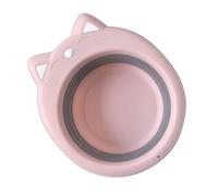 HAPINARY Bacinella Pieghevole Portatile Gatto Lavabo per Ragazzo in Materiale PP Resistente Design e Multifunzione Vaschetta Bagnetto Rosa per Viaggi e Casa