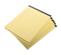 HAPINARY Blocco Note A4 Giallo 6 Pezzi, Quaderno Aziendale a Righe con Pagine Strappabili e Sezioni per Appunti Organizzati, Blocchi per Documenti Legali e Uso Scolastico