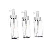 HAPINARY Bottiglie Viaggio Ricaricabili 3 Pezzi Flacone Pompa Vuoto in Plastica Dispenser Portatile Mini Compatto Contenitore Cosmetico Trasparente Per Acqua Lozione Cura Della Pelle