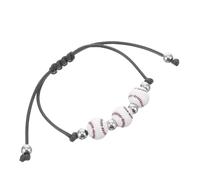 HAPINARY Bracciale da Uomo Regolabile in Acrilico Perline a Tema Baseball, Design Creativo, Sicuro la Pelle e Confortevole, per Feste a Tema Calcio e Fan Party