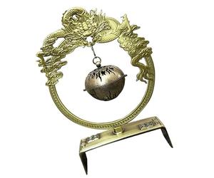 HAPINARY Bruciatore Diffusore Aromatico di Incenso Vintage Motivo Drago a Sospensione in Lega Oro Multifunzione per Soggiorno e Casa del Tè