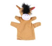 HAPINARY Burattino a Mano Animale in Morbido Pile Marrone Cinque Dita, Giocattolo per Story Telling, Immaginazione e Regalo Creativo