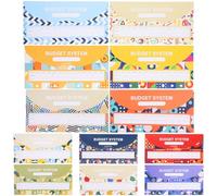 HAPINARY Buste per Contanti Fogli Mobili 12 Pezzi, Buste di Bilancio per Budget di Cassa in Carta Spessa, Leggere e Compatte, Accessori per Raccoglitori di Budget, per Gestione Finanziaria